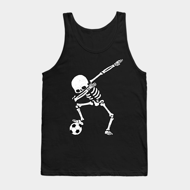 Halloween Dabbing Skeleton Soccer Shirt Dab Pose Soccer Ball Tank Top by vo_maria